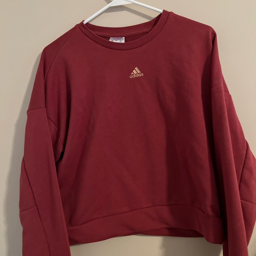 Adidas Dark Mauve Sz Large Crew Neck Sweatshirt EUC